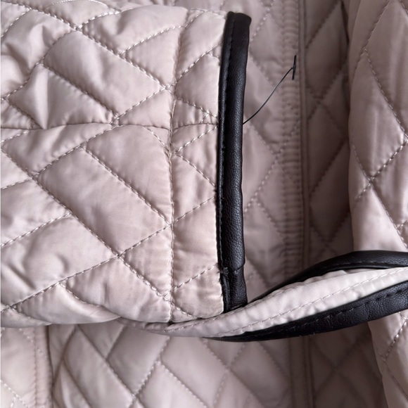 Calvin Klein Beige with dark brown piping coat - Picture 7 of 8